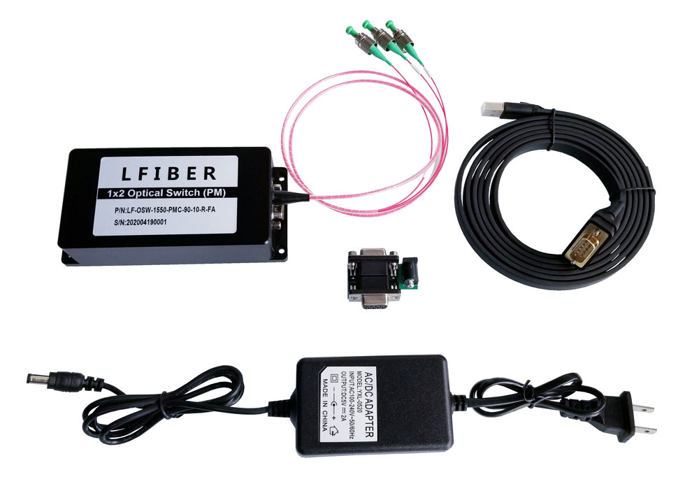 PM Optical Switches Polarization Maintaining Fiber Switcher VIS NIR Light Switching
